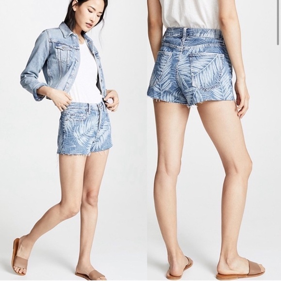 NWT Current/Elliott Ultra High Waist floral Shorts Sz 25 - Picture 8 of 8